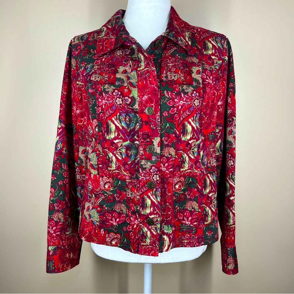 Christopher & Banks Women's Jacket Style Blazer Stretch Multi-Color Size Smalll